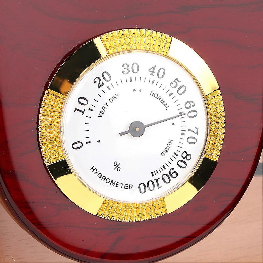 Analoges Hygrometer Rund – Für Humidor, Zigarren & Instrumente, Goldfarben, +/-1% Genauigkeit