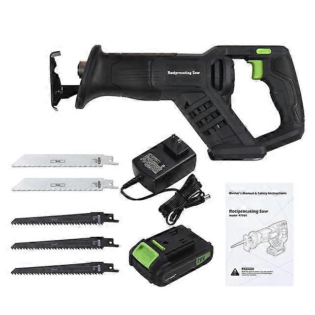 3000Spm Electric 20v Cordless Reciprocating Variable Speed With 2.0ah Battery 5 Pcs 6-inch Saw Blade For Cutting Wood