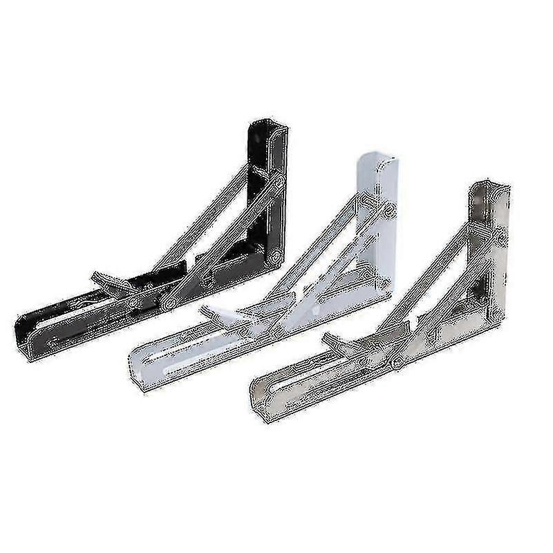 2 Pcs Folding Shelf Brackets, Diy Wall Mounted Folding Table Hinge, Save Bench Space