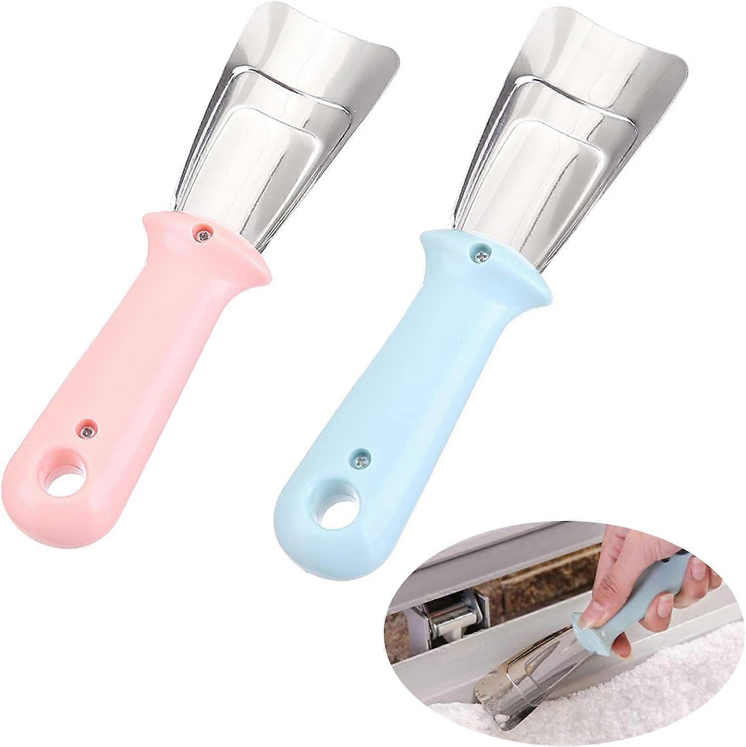 Refrigerator Scraper Refrigerator Defrosting Tool Refrigerator Defrosting Scraper 2 Pieces of Stainless Steel Freezer Defrosting Shovel Refrigerator D