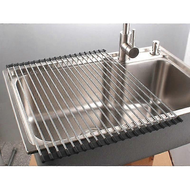 kitchen drainer rack foldable rolling rack kitchenware drain vegetable fruit spoon filter shelf strainer kitchen tools accessories ns2