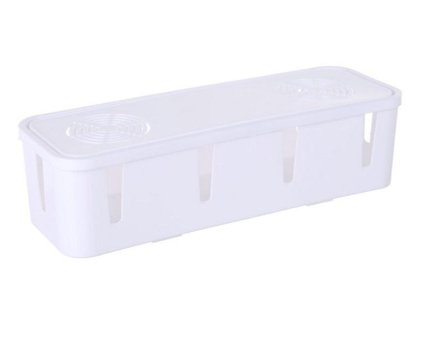 Desktop Data Cable Organizer Socket Storage Box Wire Plug Board Fixed take-up Box Power Cord Data Cable Storage Finishing Box
