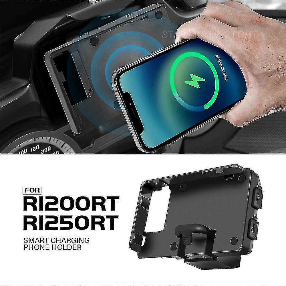 For Bmw R1200rt R1250rt R 1200 1250 Rt 2014 - 2020 Motorcycle Usb Mobile Phone Gps Navigation Bracket Wireless Charging Support