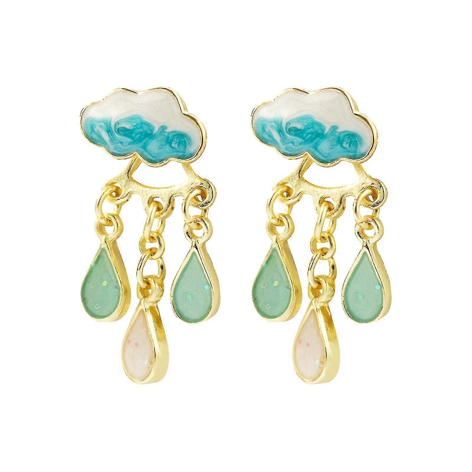 Rainy Day Cloud Earrings Cloud Rain Earrings Stud Earrings Advanced Cu