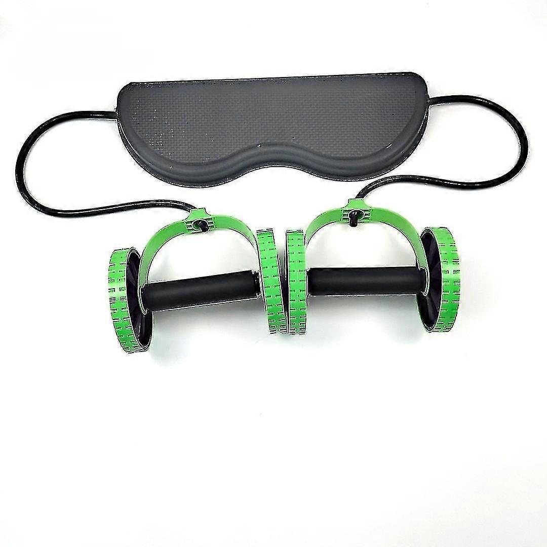 Multi-purpose Abdomen Wheel Two-wheel Kneeling Pad Combination Abdomen Machine Set Pull Rope P