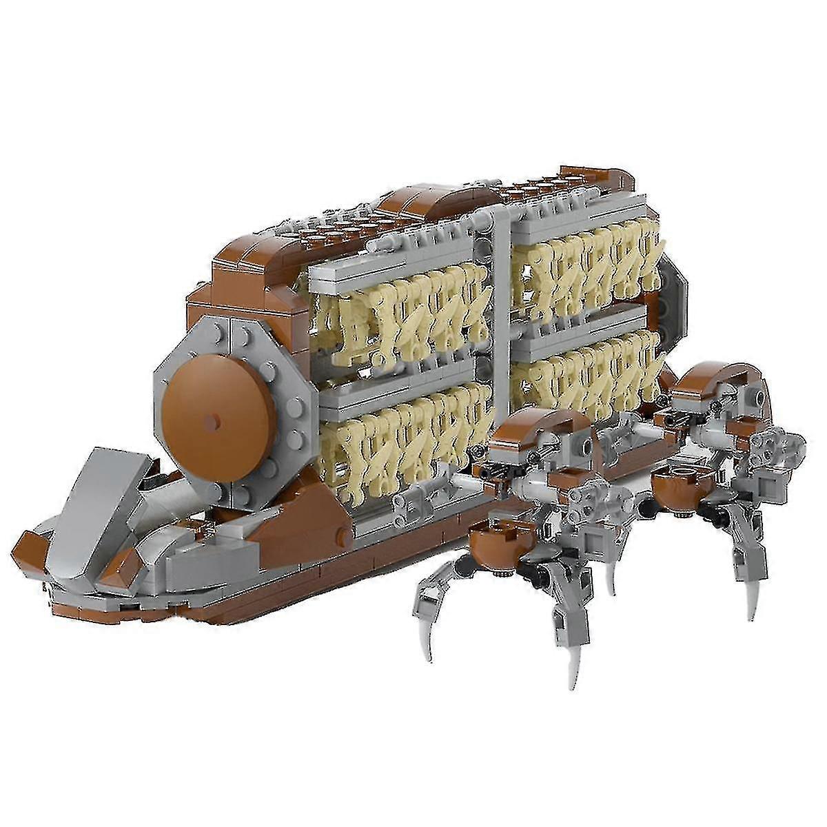 Battle Soldiers Clanker Platoon Attack Craft Building Kit, With 2 Droidekas Figures Building Blocks Set Banmo