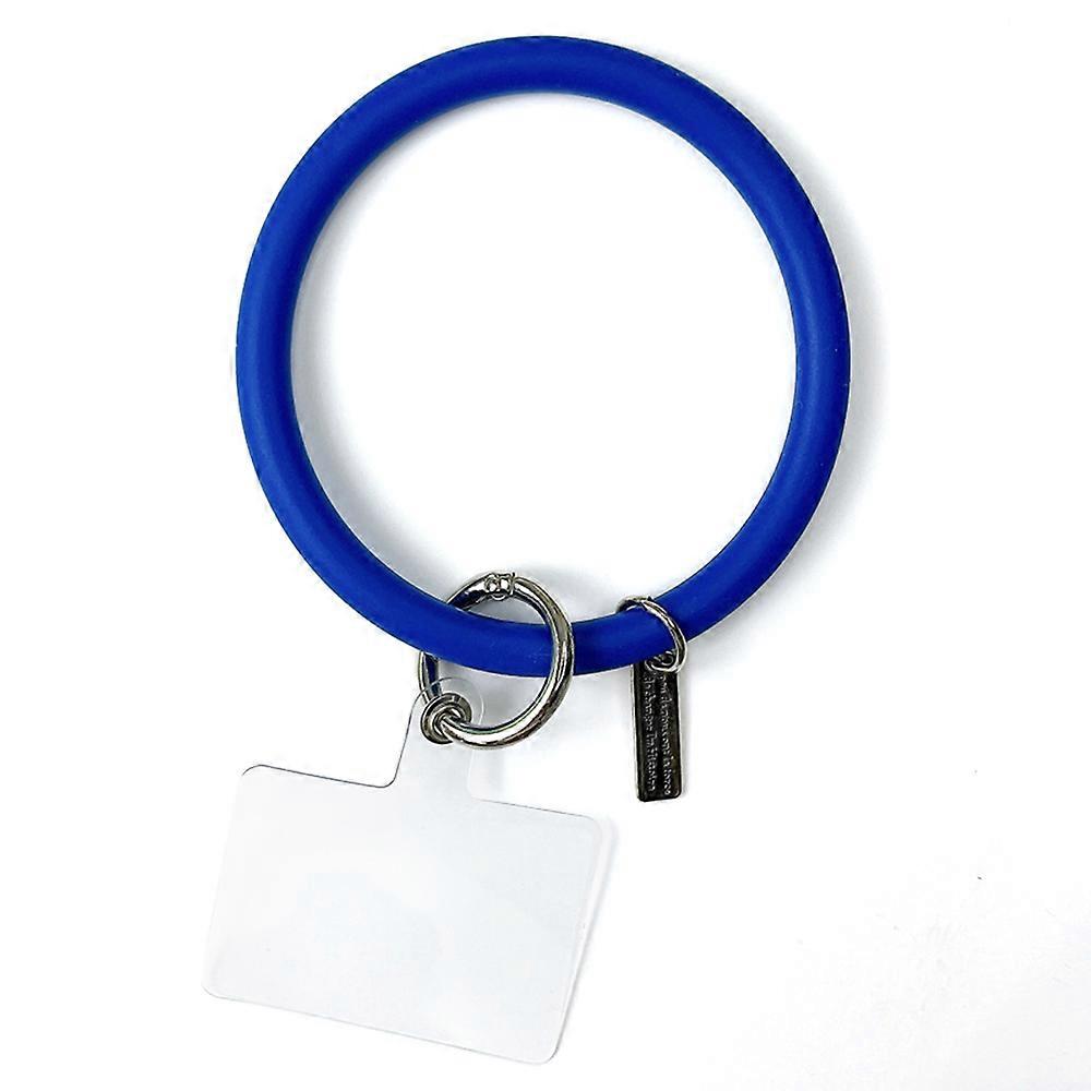 Key Ring Flexible Soft Silicone Round Wristbands Key Chain for Men Women