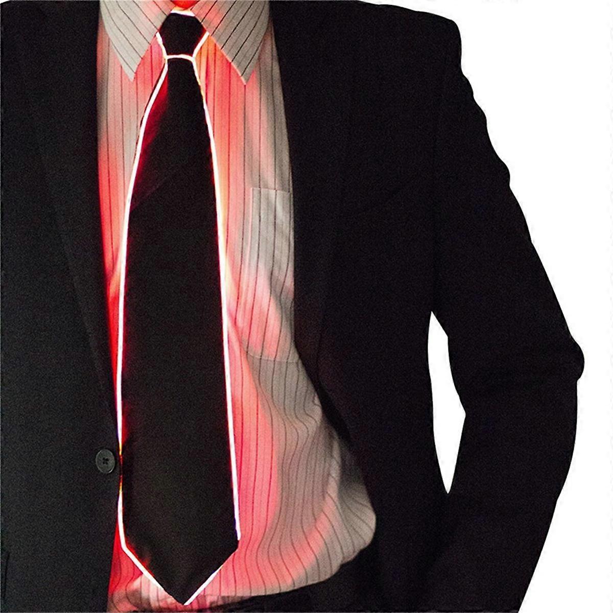 Glowing Tie EL Wire Neon LED Luminous Party Haloween Christmas Luminous Light Up Decoration DJ Bar