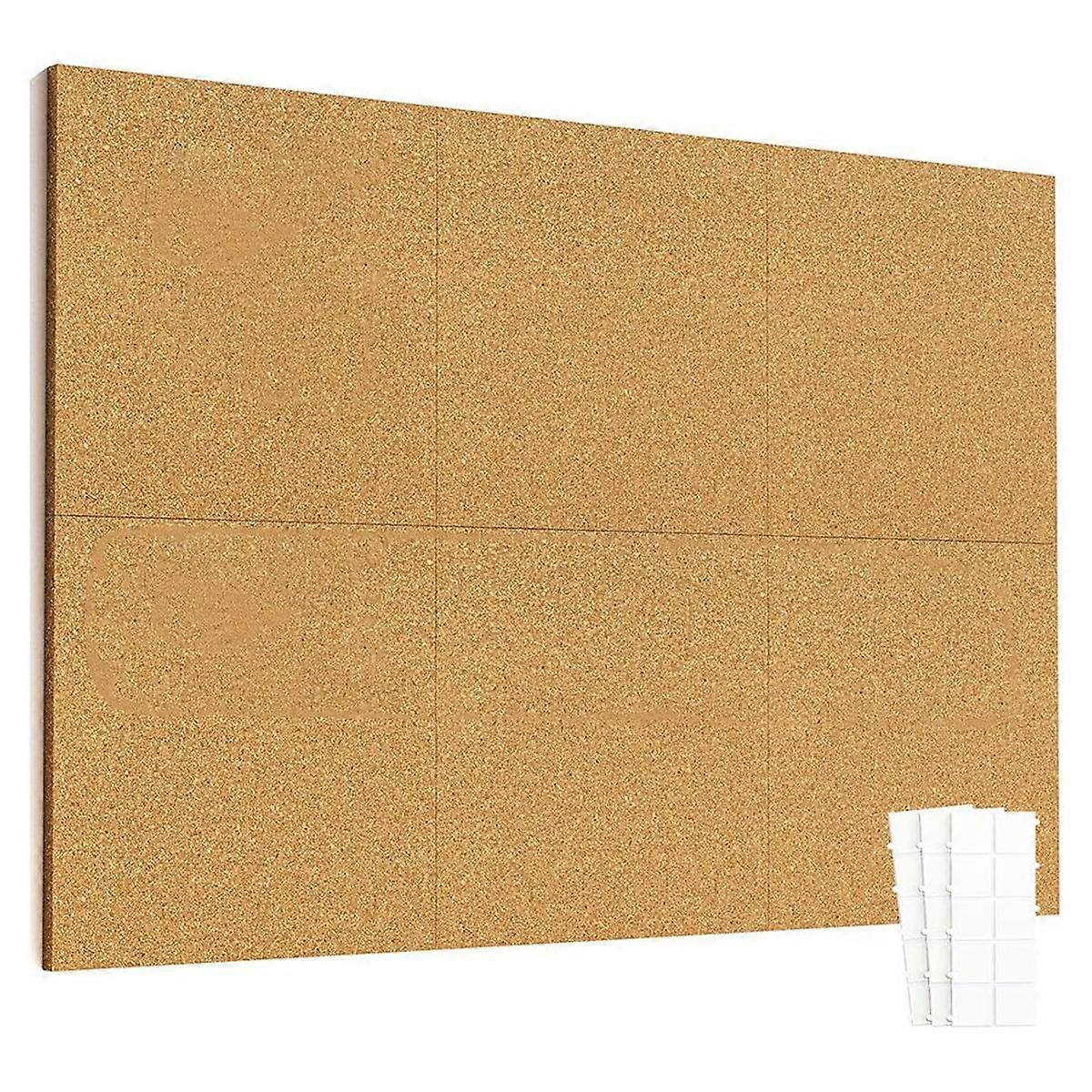 12inch X 12inch κεραμίδια φελλού, 6 σανίδες φελλού πακέτων για τον τοίχο με τις ασφαλείς αφαιρούμενες αυτοκόλλητες καρτέλες, μεγάλο co