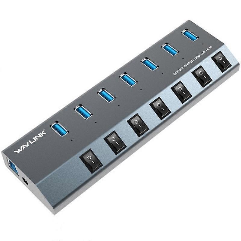 WAVLINK 5 Gbit/s Hochgeschwindigkeits-USB 3.0-Hub mit 7 Anschlüssen UH3076