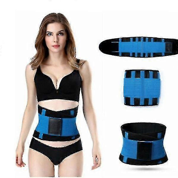 Adjustable Elstiac Waist Support Waist Shaper-blue-xl (huali)