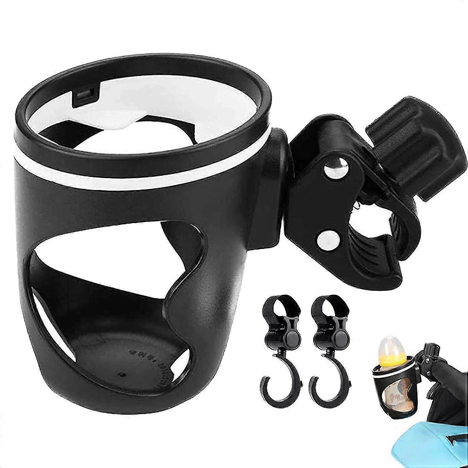 Bottle Holder Bike, With 2 Hooks For Heilwiy Stroller, 360 Degree Rotation Without Screw Gift
