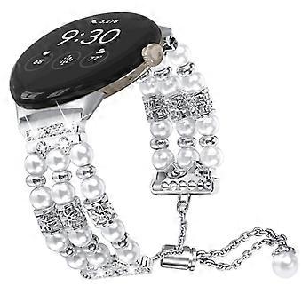 For Google Pixel Watch Pearl Half Bracelet Watch Band