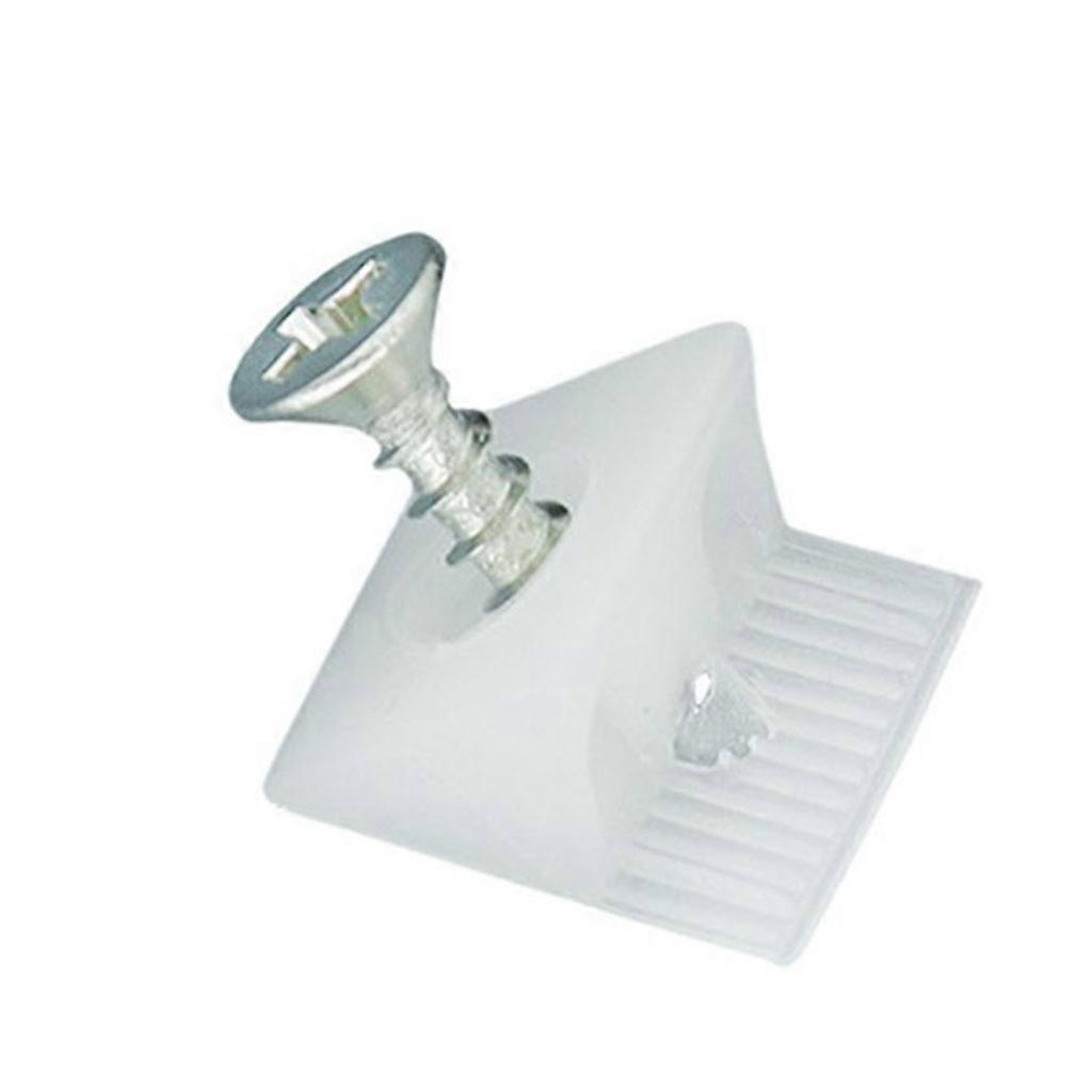 50 Pcs Plastic Corner Bracket Furniture Mending Wedges with Self-tapping Screws