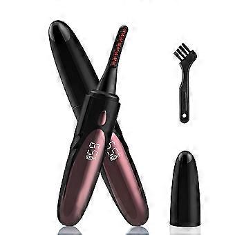 Beheizte Wimpernzange, elektrische Wimpernzange, professionelle wiederaufladbare Wimpernzange USB, schnelles Vorheizen, lang anhaltende und natürliche Lockenwimpern (schwarz)