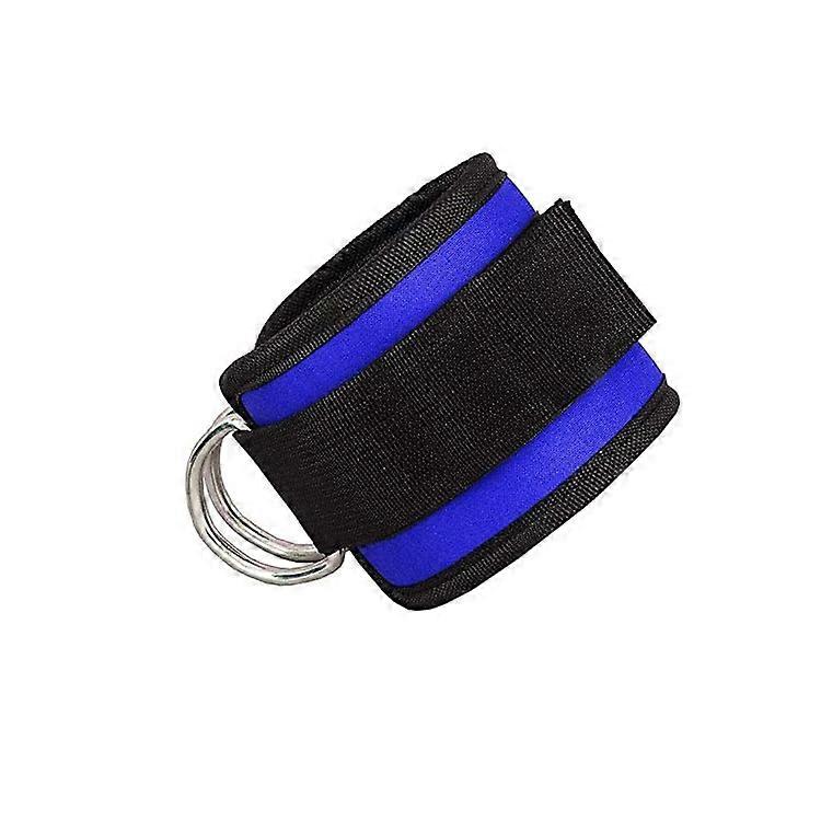 Ankle straps (pair) for cables, glute training, lower part blue