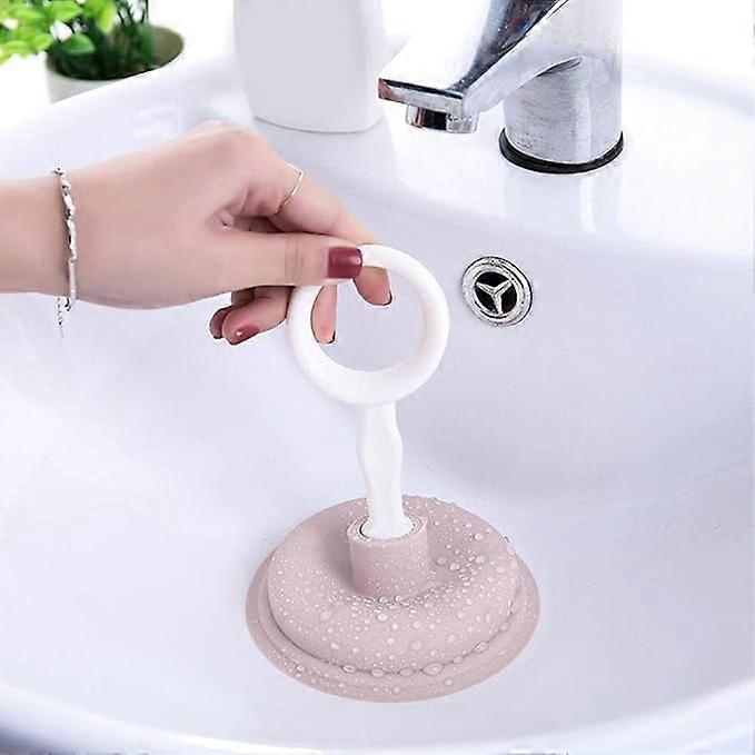 Pipeline Cleaner Dredging Suction Kitchen Bathroom (Pink) 10.5*16.5cm