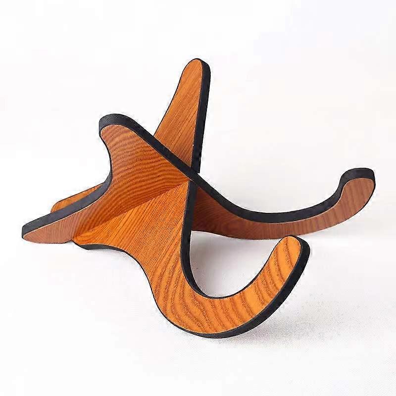 Detachable Wooden Ukulele Stand Foldable Guitar Stands Sturdy X-Shape Frame with Soft Edge for Ukulele, Violin, Mandolin and Banjo