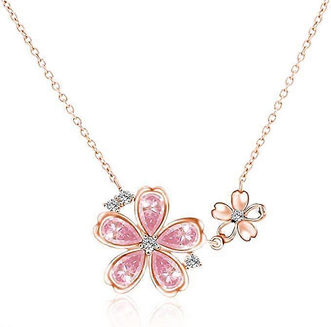 Cherry Blossom Shape Adorable Elegant Necklace