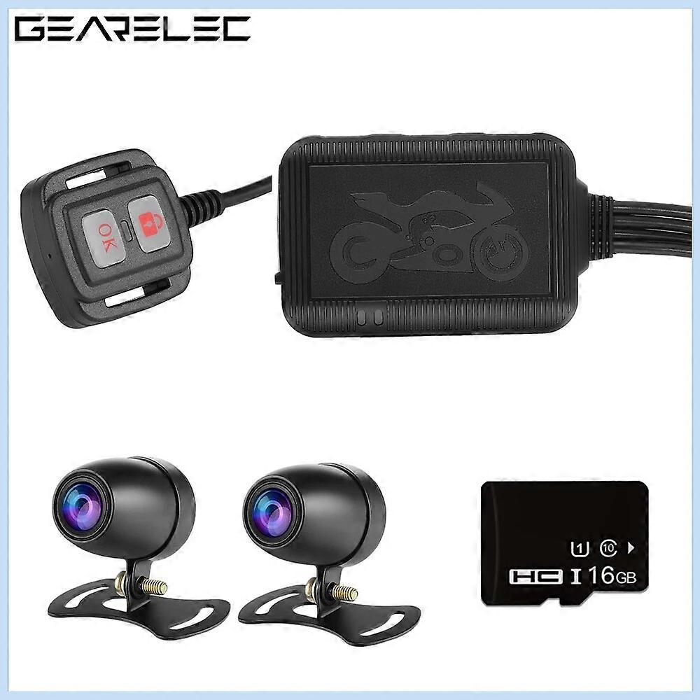 Redkid Moto Dashcam DVR 1080P 120 degrés double grand angle étanche caméra enregistreur vidéo avec 2