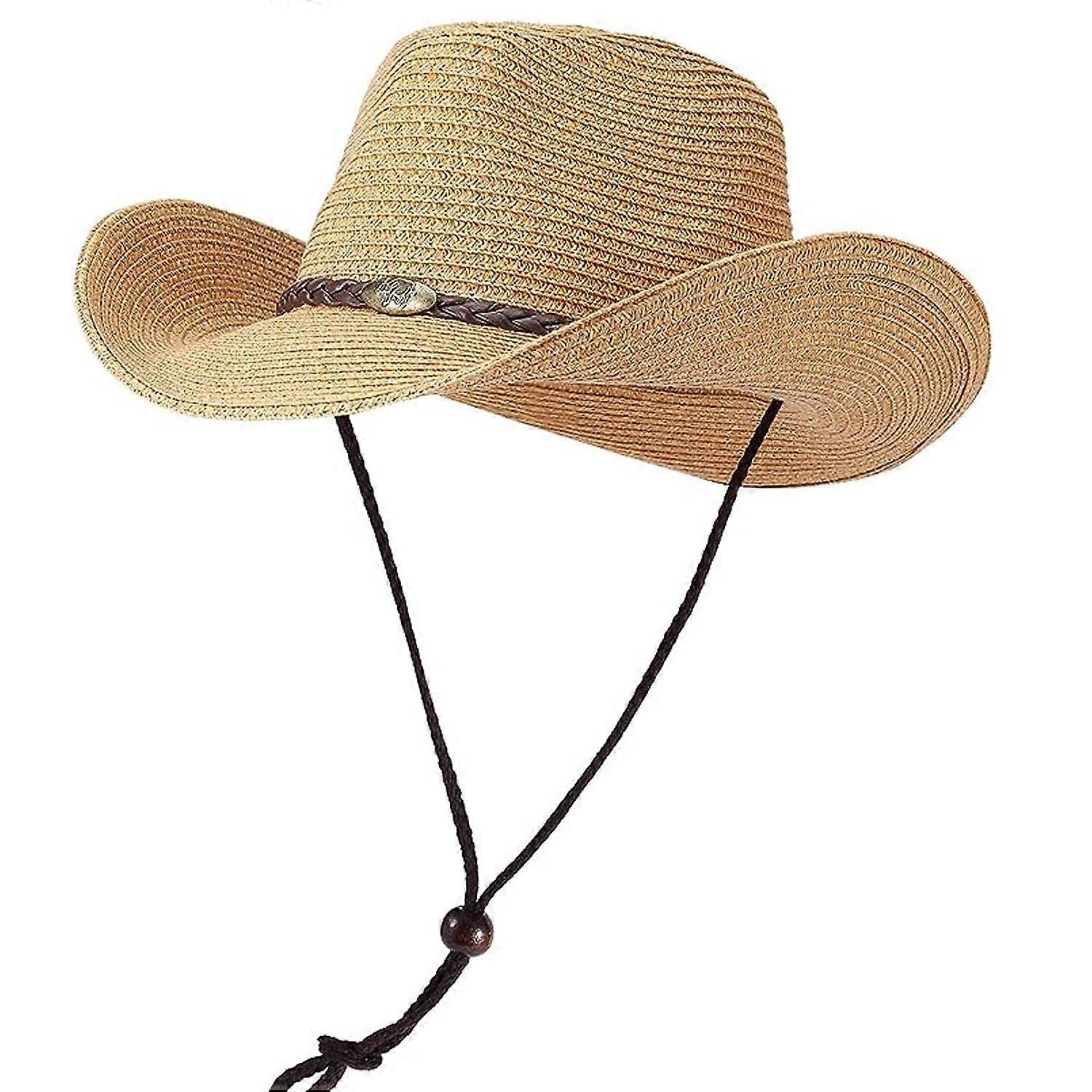 Khaki cowboy straw hat