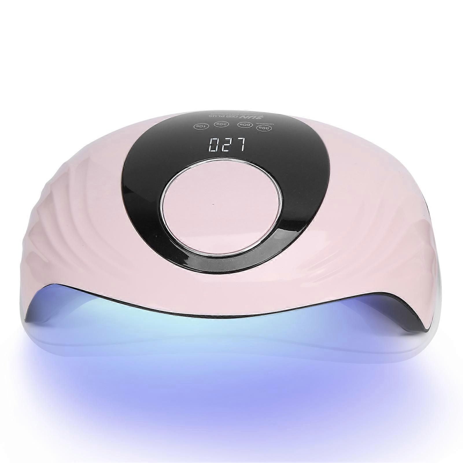 120W UV Nail Lamp LED Gel Polish Dryer Fast Dry Induction Manicure Tool 110240VPink US Plug