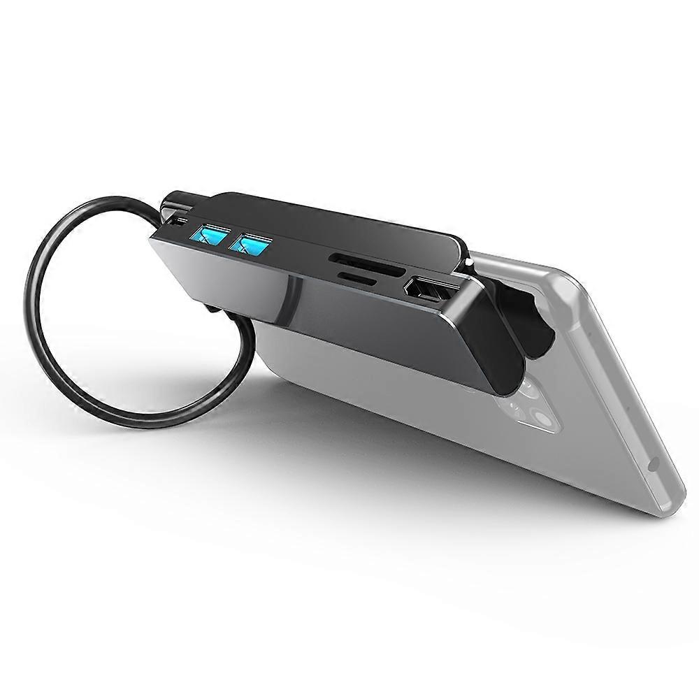 AD-065 6 in 1 USB-C / Type-C Back Clip Style HUB