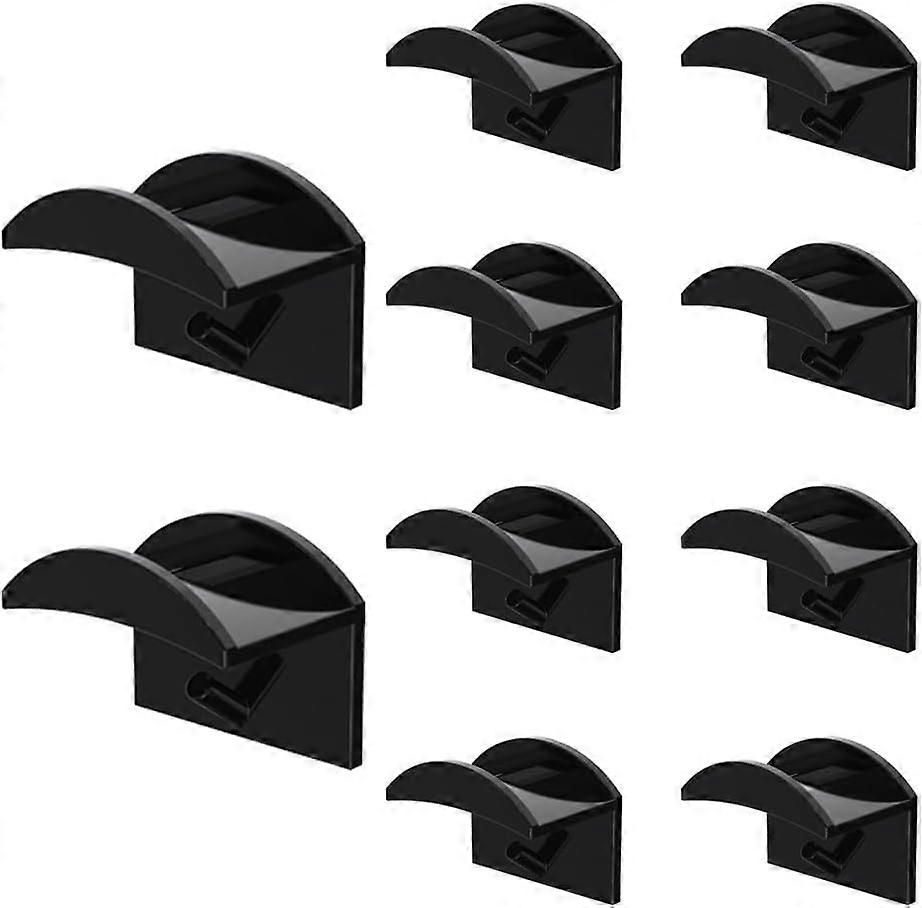 10 Black Hat Hook,Hat Hooks Wall Mount,Baseball Cap Wall Mount,Easy Installation,No Drilling,Cap Holder