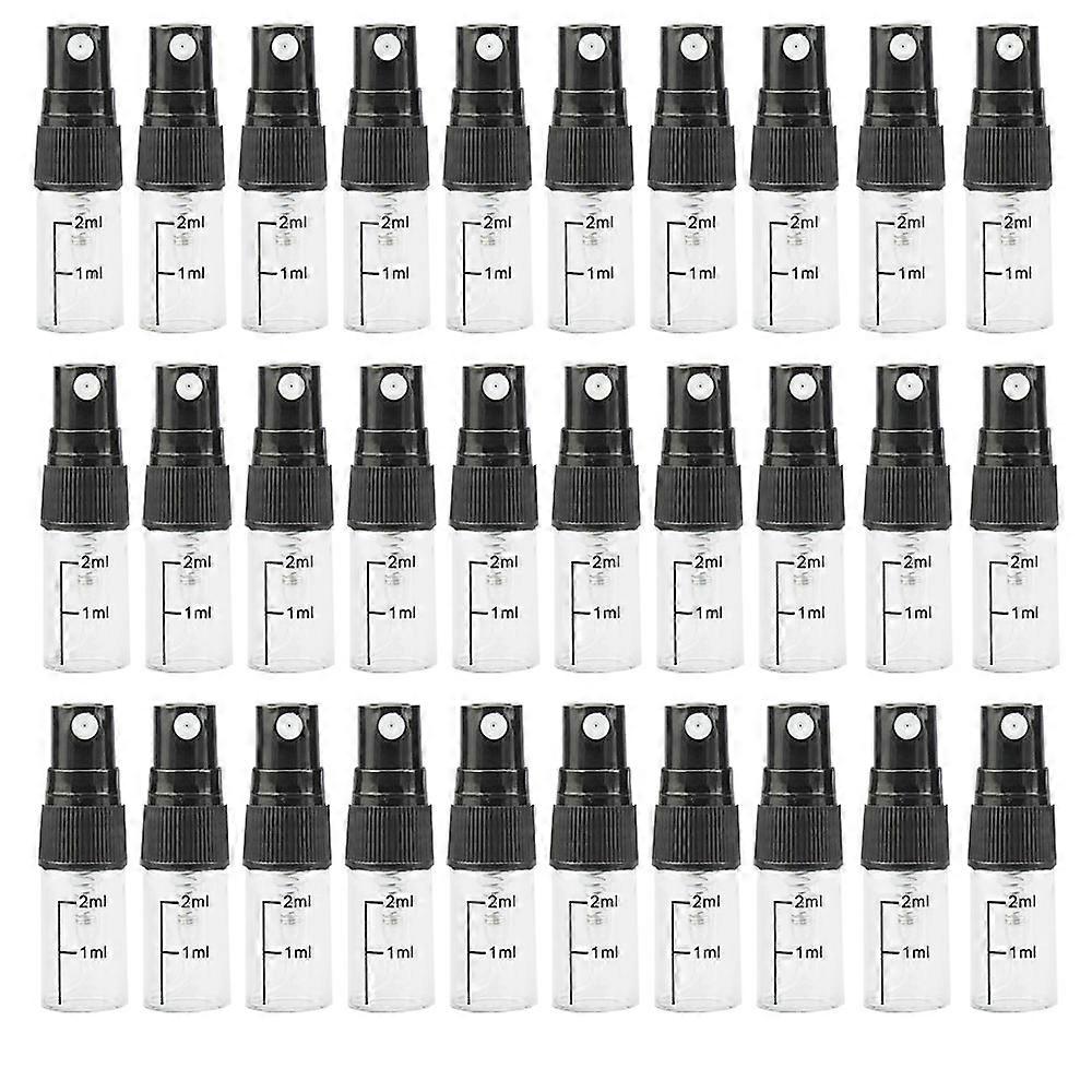 30PCS Mini Sprayflaskor Påfyllningsbara Tomma Klara Plastsprayflaskor Parfym Munvatten Atomizer Resestorlek Aerosolflaska