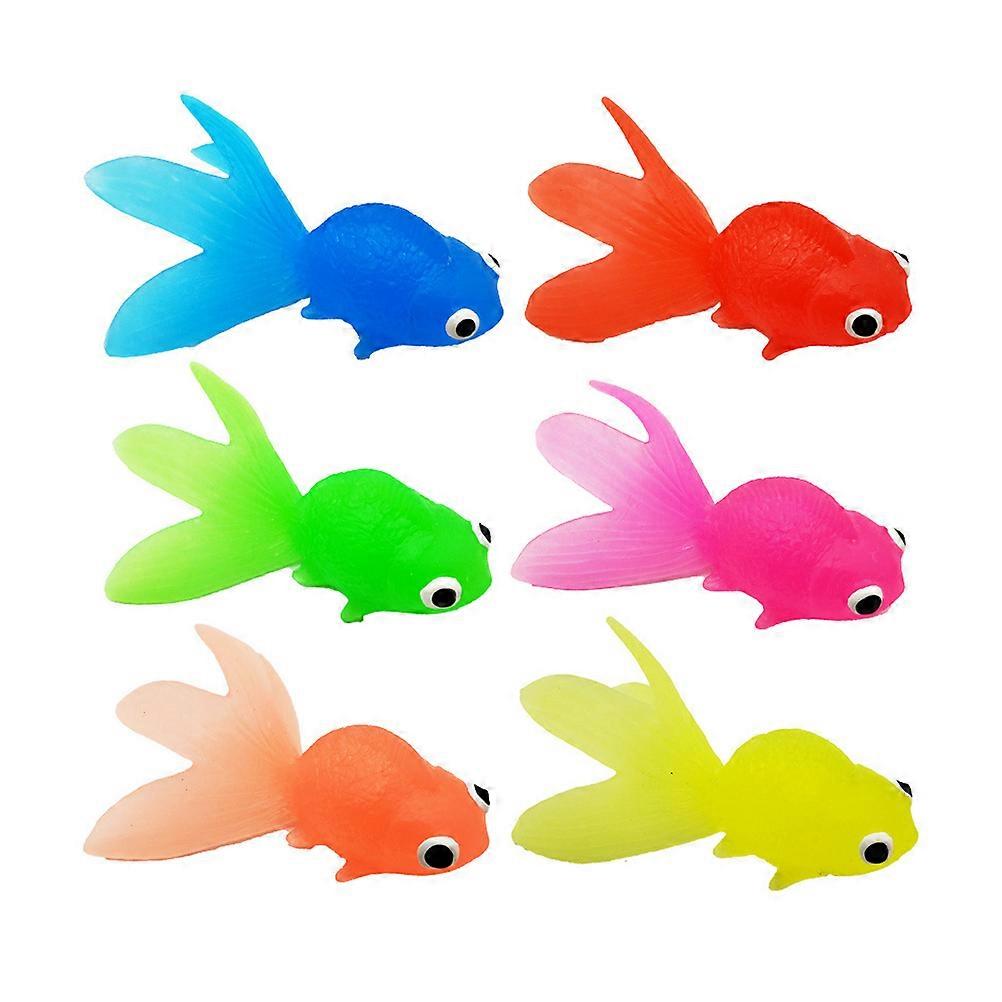 6Pcs Simulation Goldfish Models Lifelike Aquarium Ornaments Educational Props