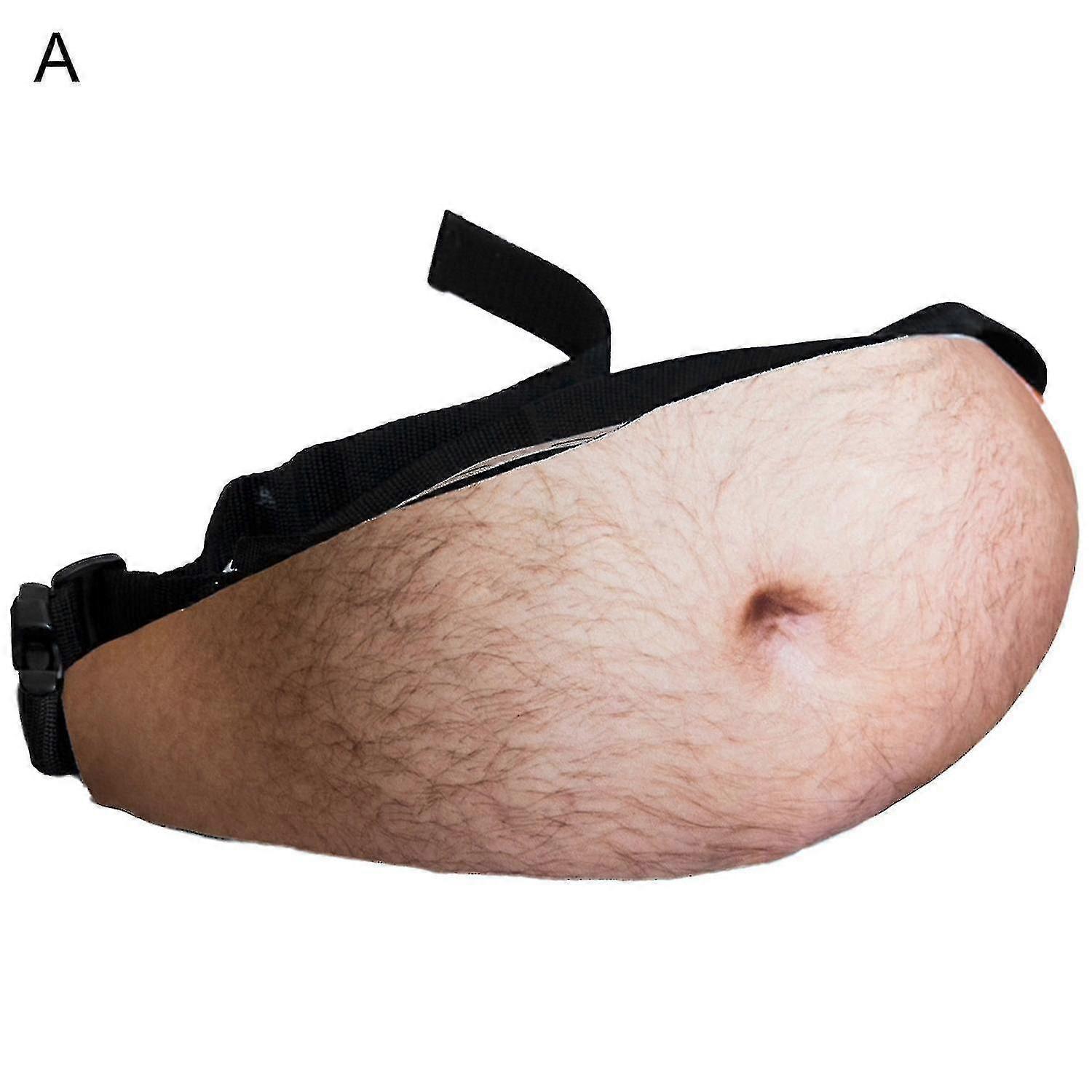 Waist Pack Realistic Looking Large Capacity Oxford Cloth 3d Artificial Dad Beer Belly Fanny Bag-DF