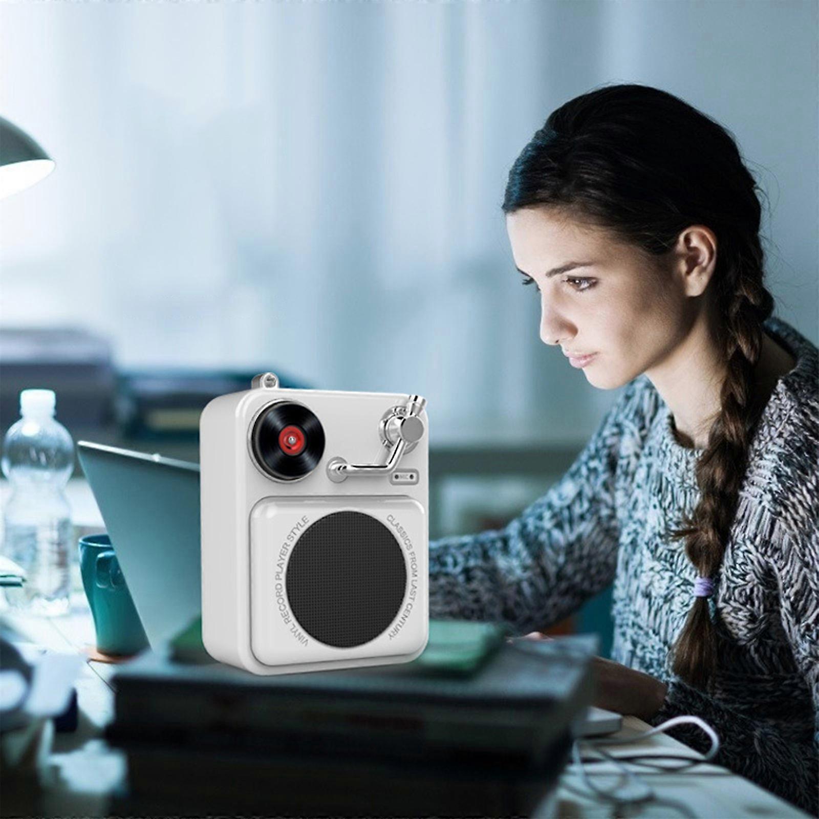 Mini Portable Bluetooth Stereo Speaker, Enhanced Wireless Vintage Speaker, Built-in Mic For Travel, Home, Beach, Kitchen