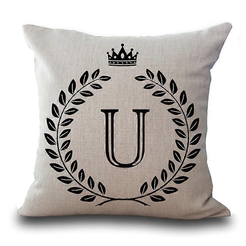 Kuddfodral Heminredning Mode Engelska bokstäver Tryck, U