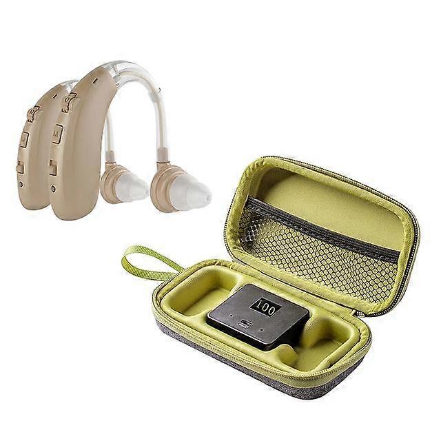 BTE Hearing Aid Bluetooth Compatible Digital Rechargeable Amplifier Devices with Portable Charging Case (Four Colors)