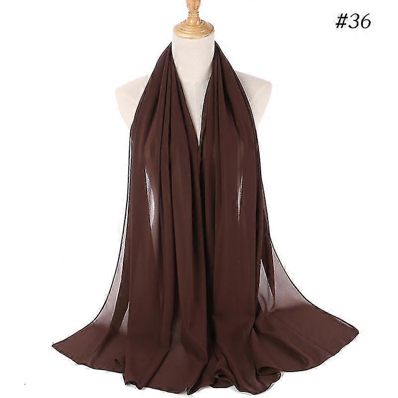 Kvinner Chiffon Soft Wrap Skjerf Sjal Headscarf