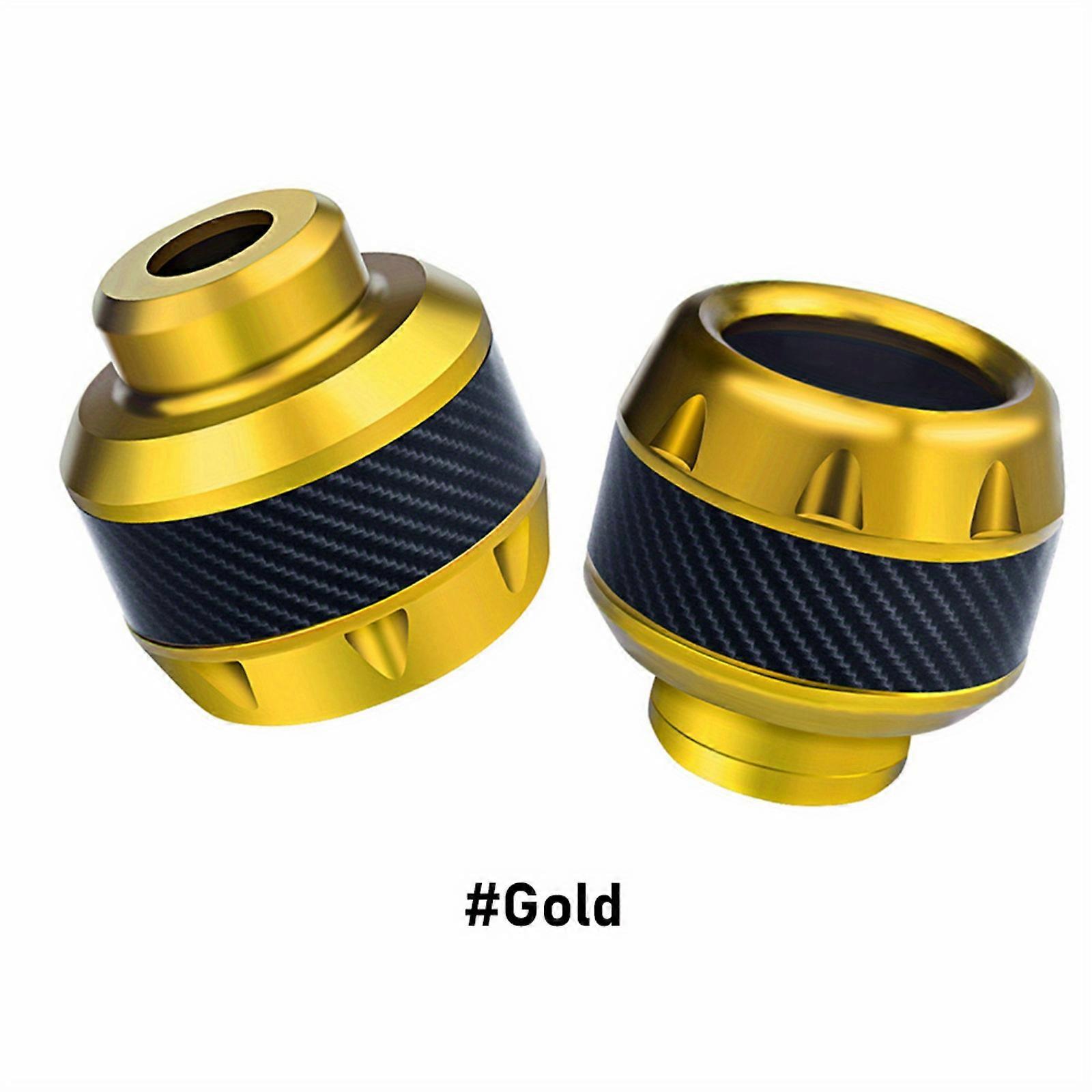 2pcs/set Universal Motorcycle Frame Slider Aluminum Alloy Front Fork Cup Falling Crush Protector Carbon Fiber For Motorbike Scooter