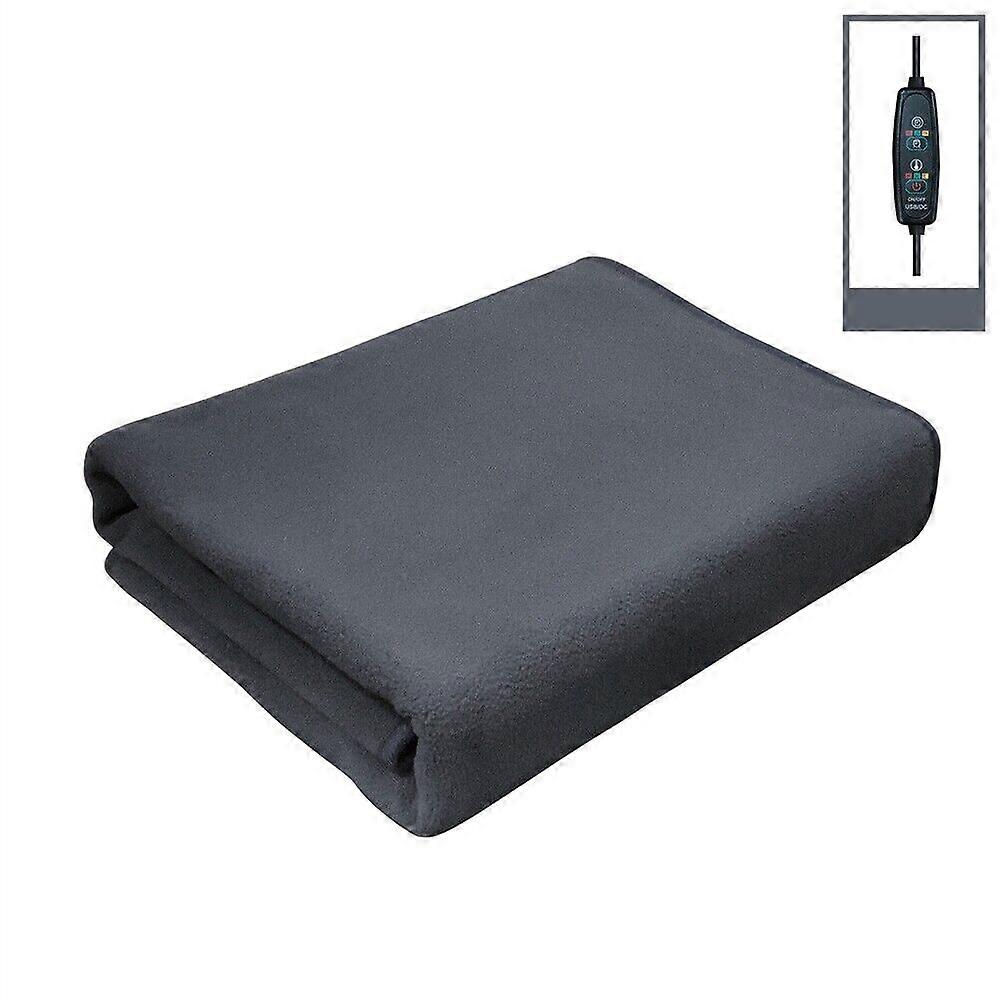Queen Size USB Electric Heated Blanket Plush Throw Warm Soft Comfortable Timer