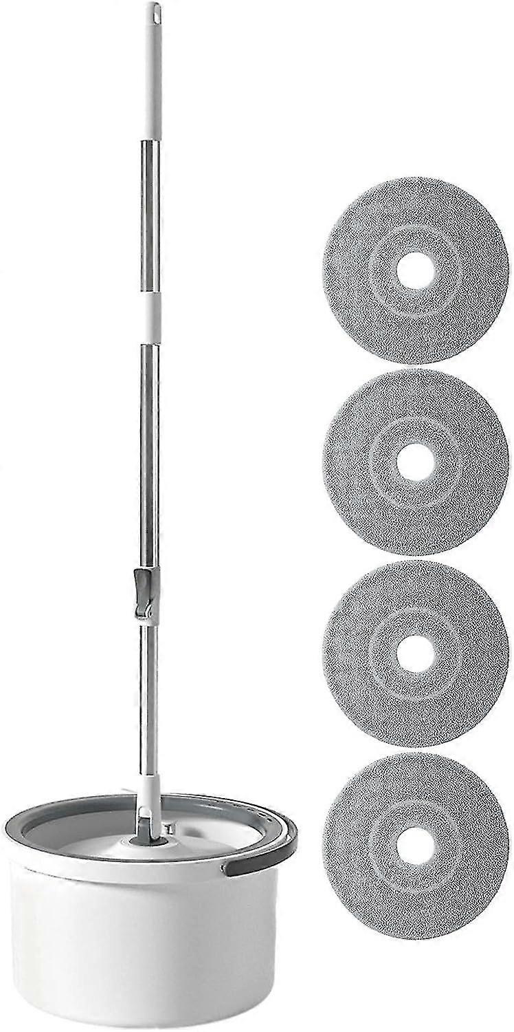 Microfiber Floor Mop with 4 Replacement Heads Retractable Handle Adjustable Lightweight Floor Cleaner for Kitchen and Toilet Cleaning