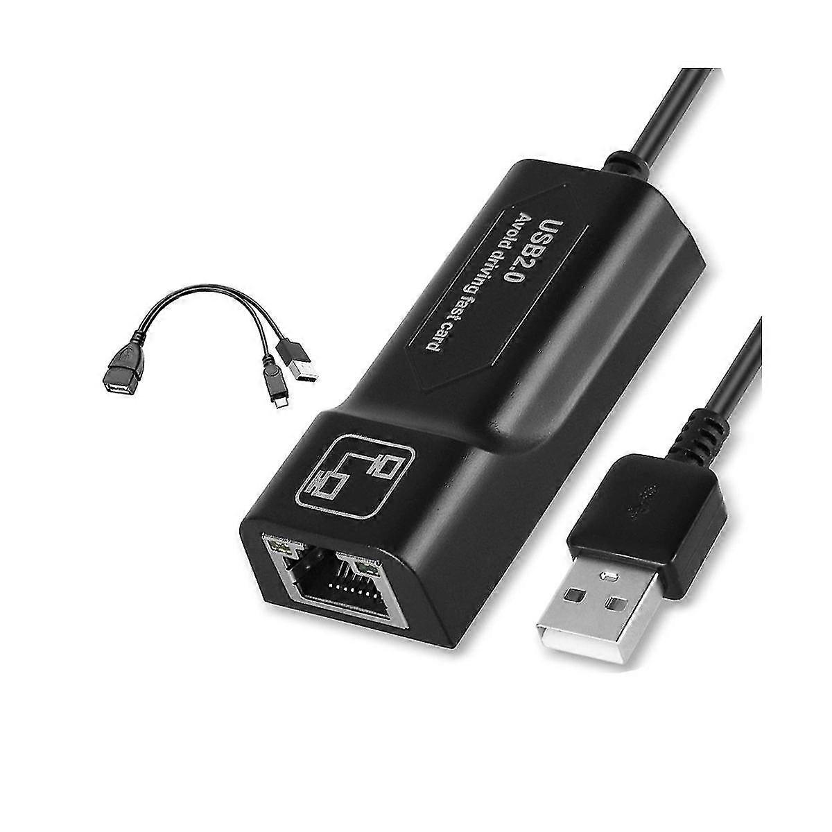 Usb 2.0 To Rj45 Network Card Adapter Lan Ethernet Adapter For Tv3 Or Stick Gen 2 Or 2 Stop Buffer