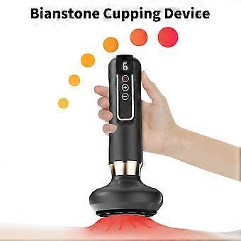 Smart Electric Vengouping Massage 6 Engrenages Rechargeable Massage complet du corps Grattage Raclage Vacuum Can Ventousse Chauffage infrarouge