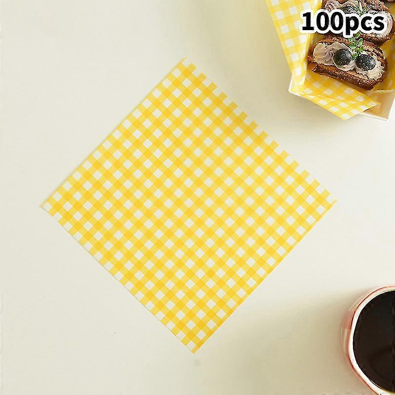 100pcs Wax Paper Sandwich Wrapping Paper Greaseproof Paper Air Fryer Paper