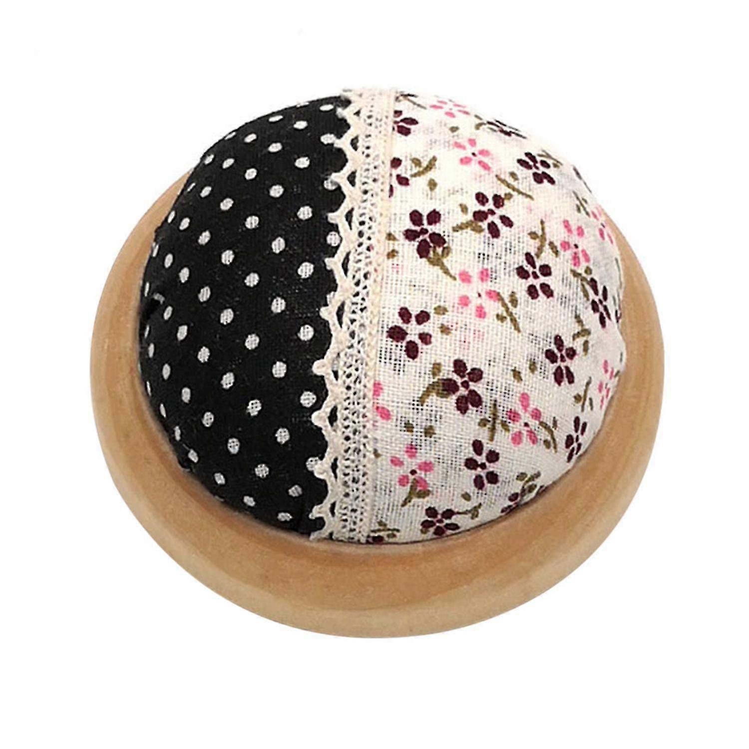 Needle Cushion Stylish Bright-colored Fabric Handmade Flower Pattern Pin Cushion for Home-ZZY