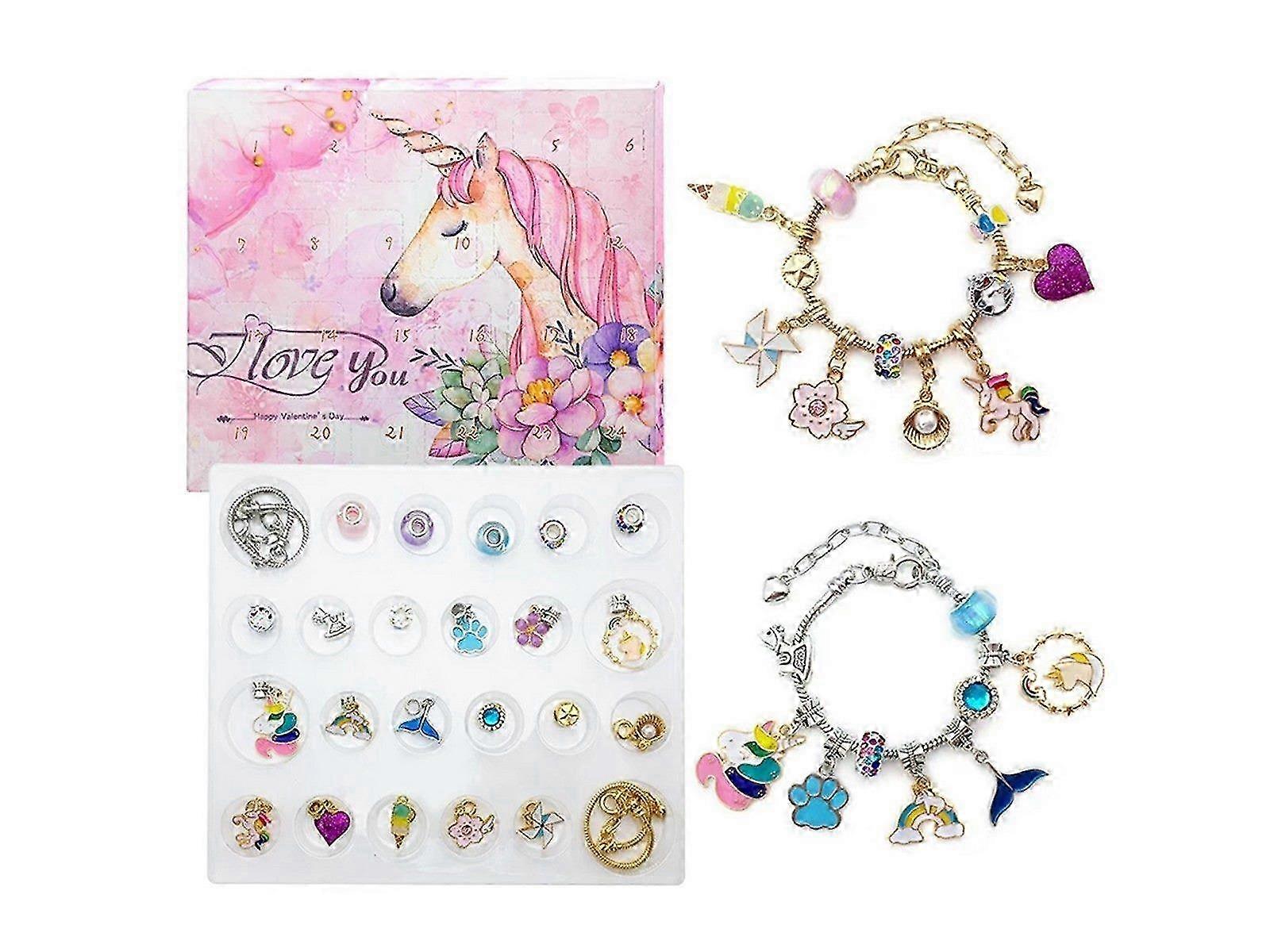 1PCS Christmas Advent Calendar Countdown Calendar Xmas Unicorn Charm Blind Box