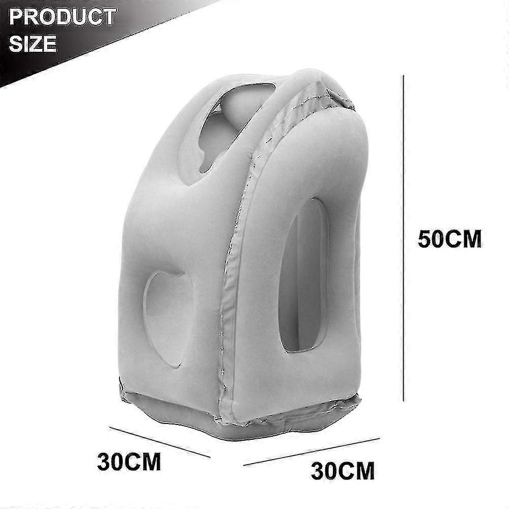 Oppblåsbar reisepute for fly, oppblåsbar nakkeluftpute for å sove for å unngå nakke