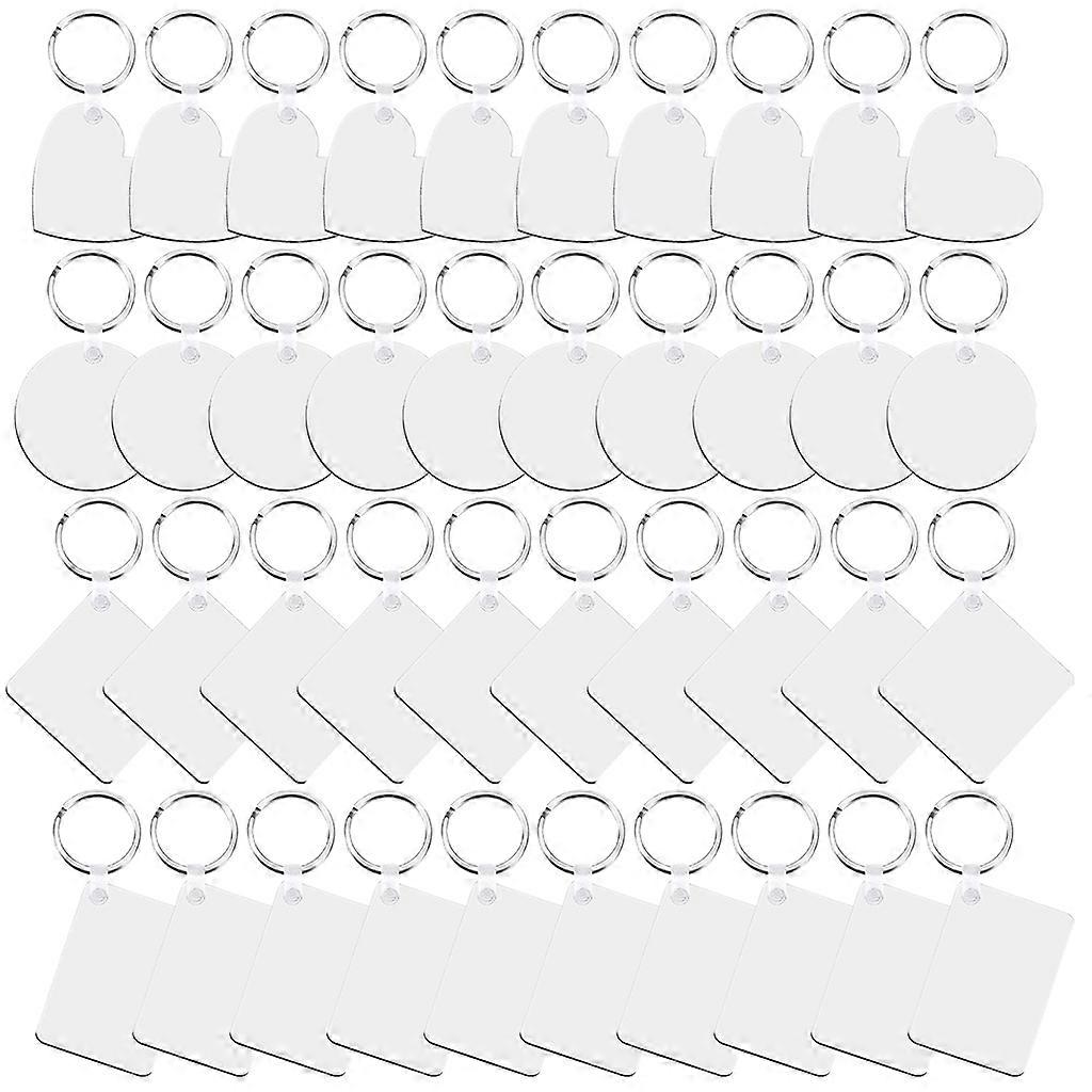 Square/Round/Heart Shape Hardboard Keychains Blank Rectangle Keychains