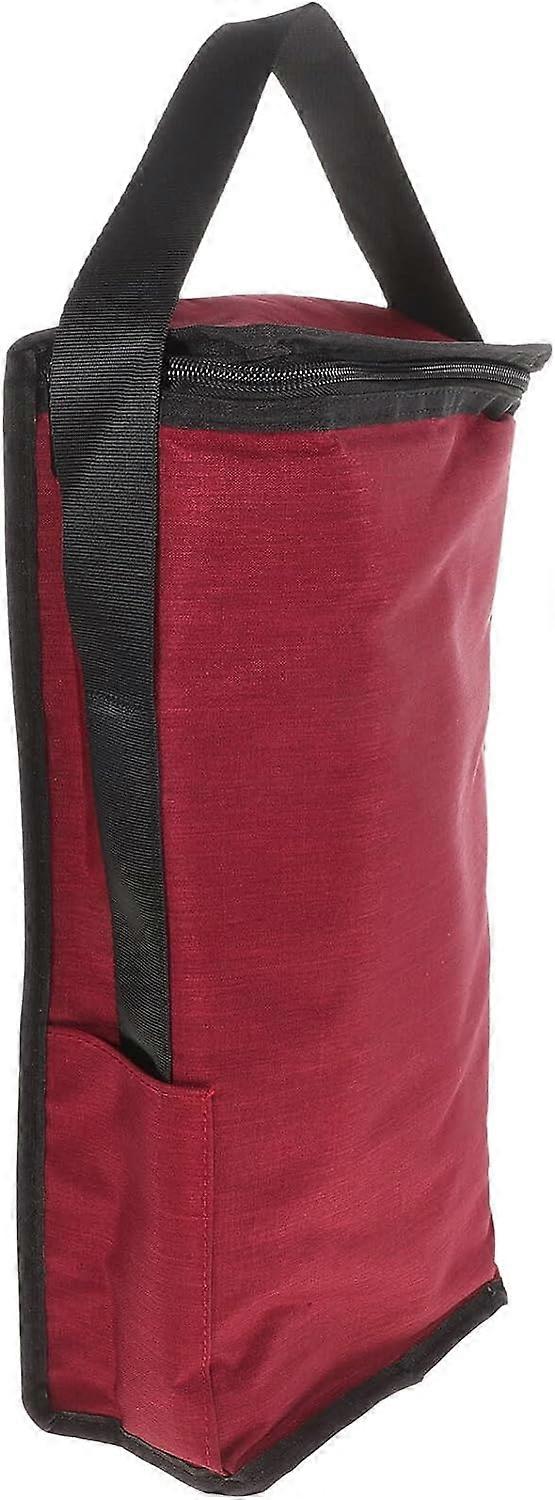 2 Compartment Insulated Wine Bottle Carrier Bag with Handle for Camping, Beach, Travel