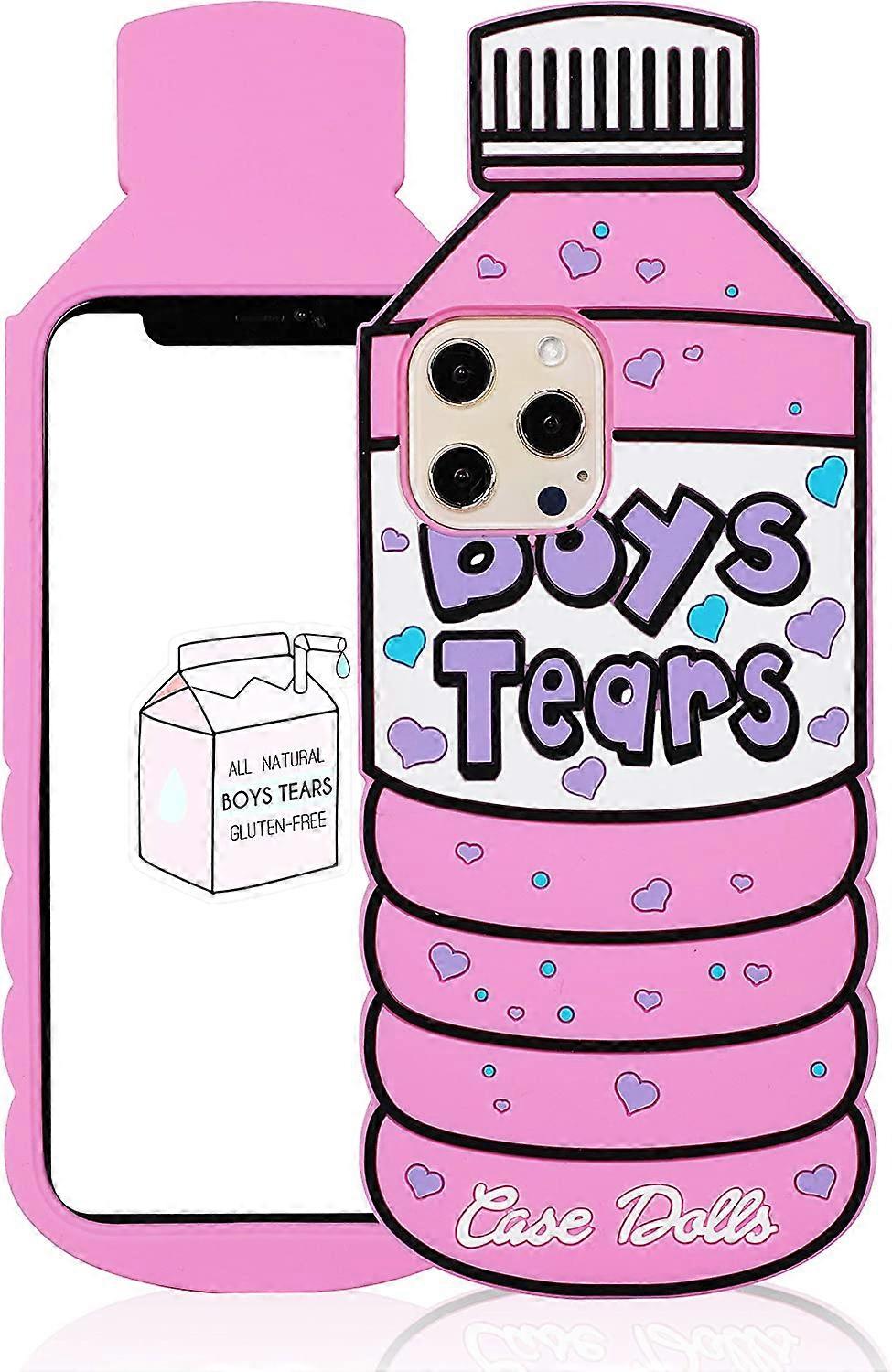 Case for iPhone 12/12 Pro Silicone Water Bottle Cover, Cute 3D Cartoon Kawaii Soft Cover, Trendy Hypebeast Design Cool Fun Funny Cases for iPhone 12/1