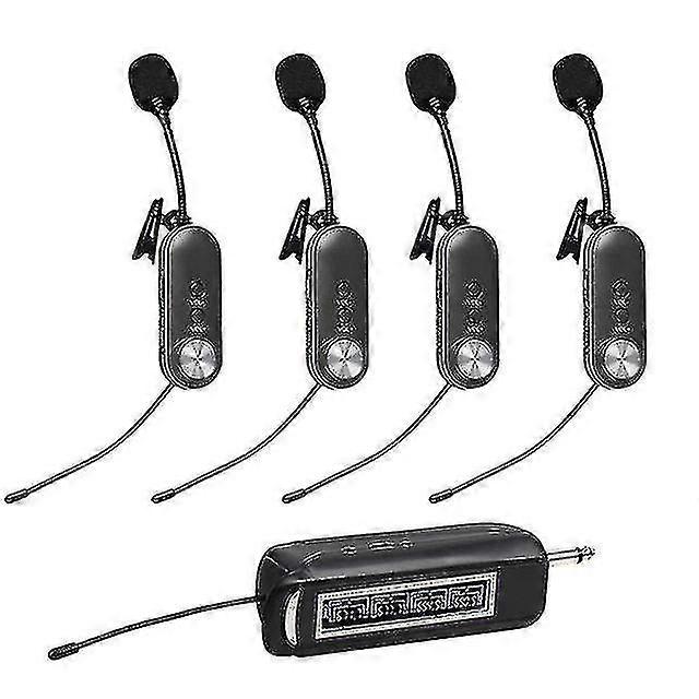 Wireless Lavalier Microfono Sistema 4 canali Wireless Lavalier Microfono per Iphone Dslr Camera Youtube Podcast Vlog A.