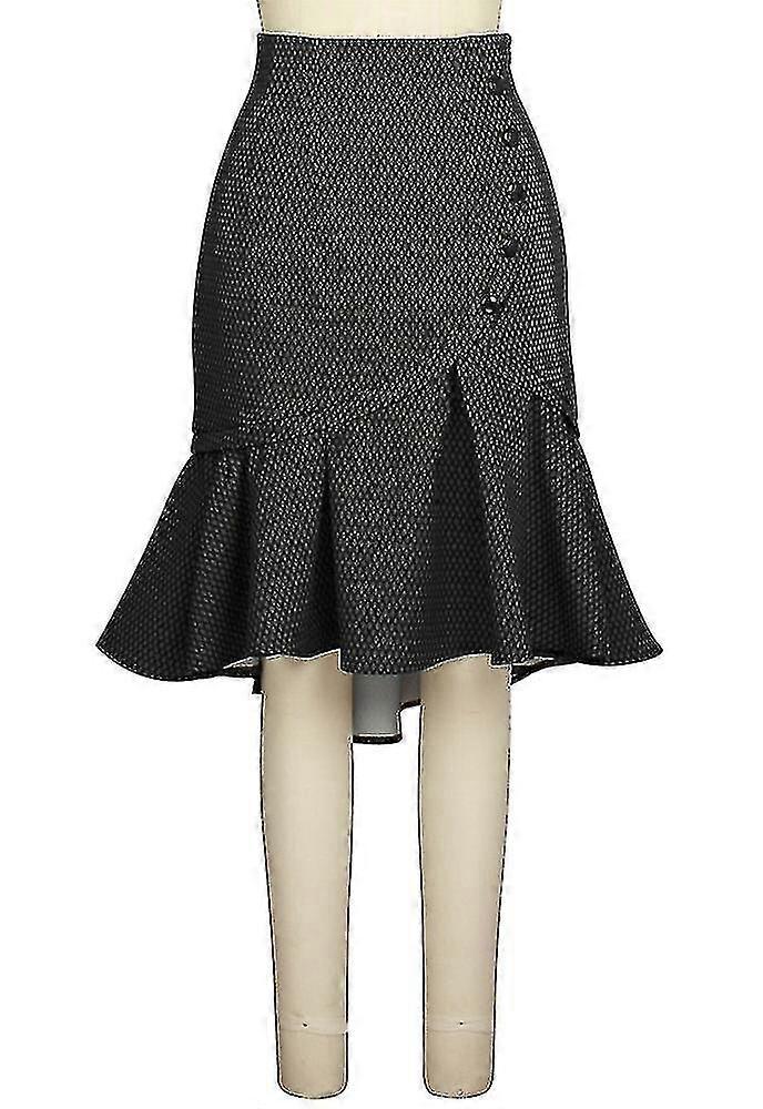 Chic Star Flared Retro Skirt In Gray/net A