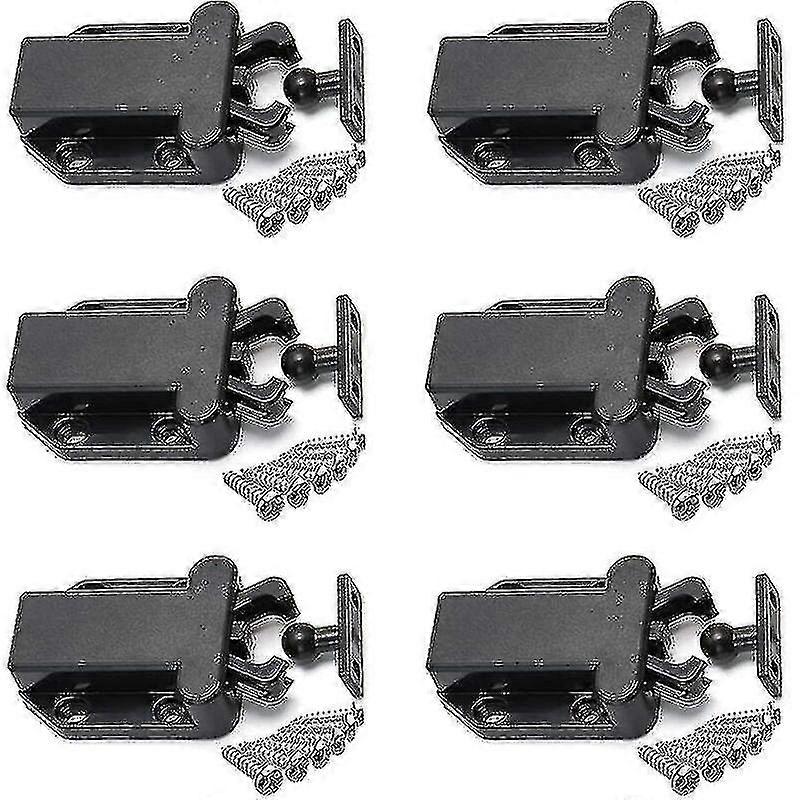 6pcs Push To Open Touch Release Cabinet Latches Non Magnetic Drawer Latches Cabinet Closet Furniture Door